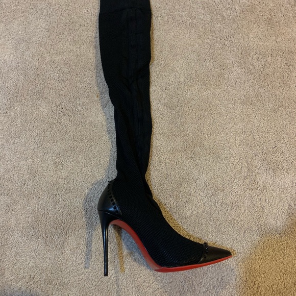 Christian Louboutin Shoes - Souricette 100 Nappa shiny/maille tricot